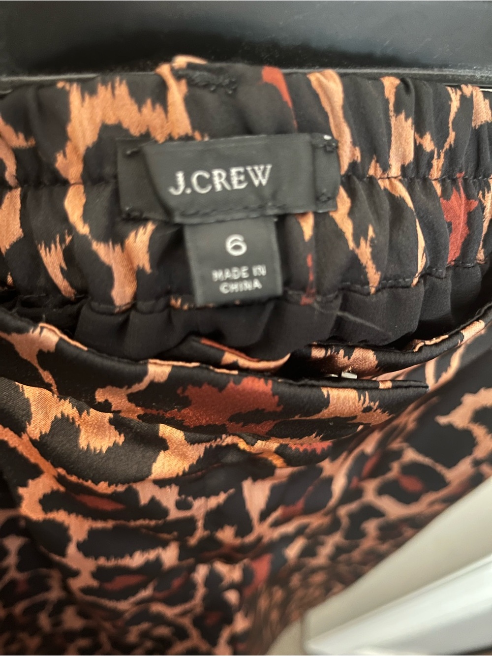 J.Crew Black and Brown Leopard-Print Women’s Pants